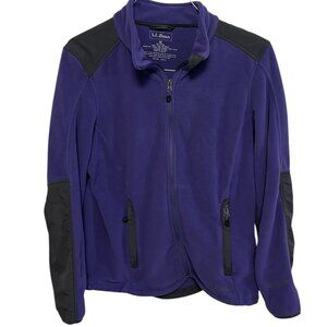 Women’s L.L. Bean Purple and Black Performance Fleece Jacket. Size M